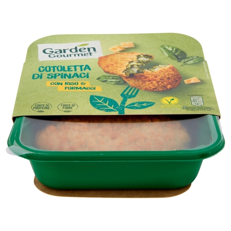 GARDEN GOURMET Cotoletta Croccante Vegetale con Spinaci e Formaggi 2 pezzi 180 g